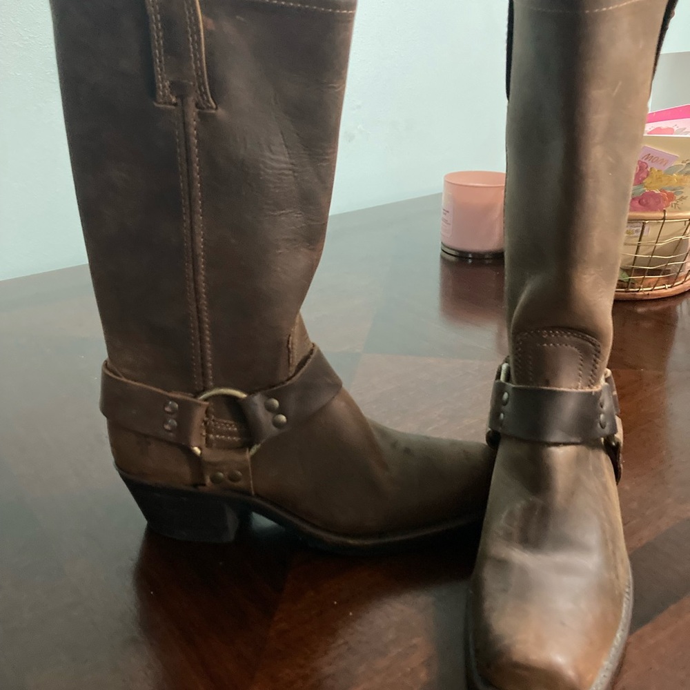 Frye Dark Brown Leather Boots